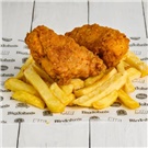 2pcs breast chicken with chips